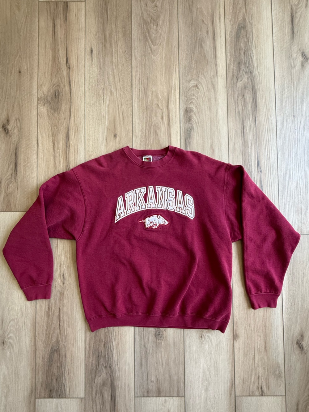 Fruit of the Loom Women’s Maroon Arkansas Crewneck Sweatshirt